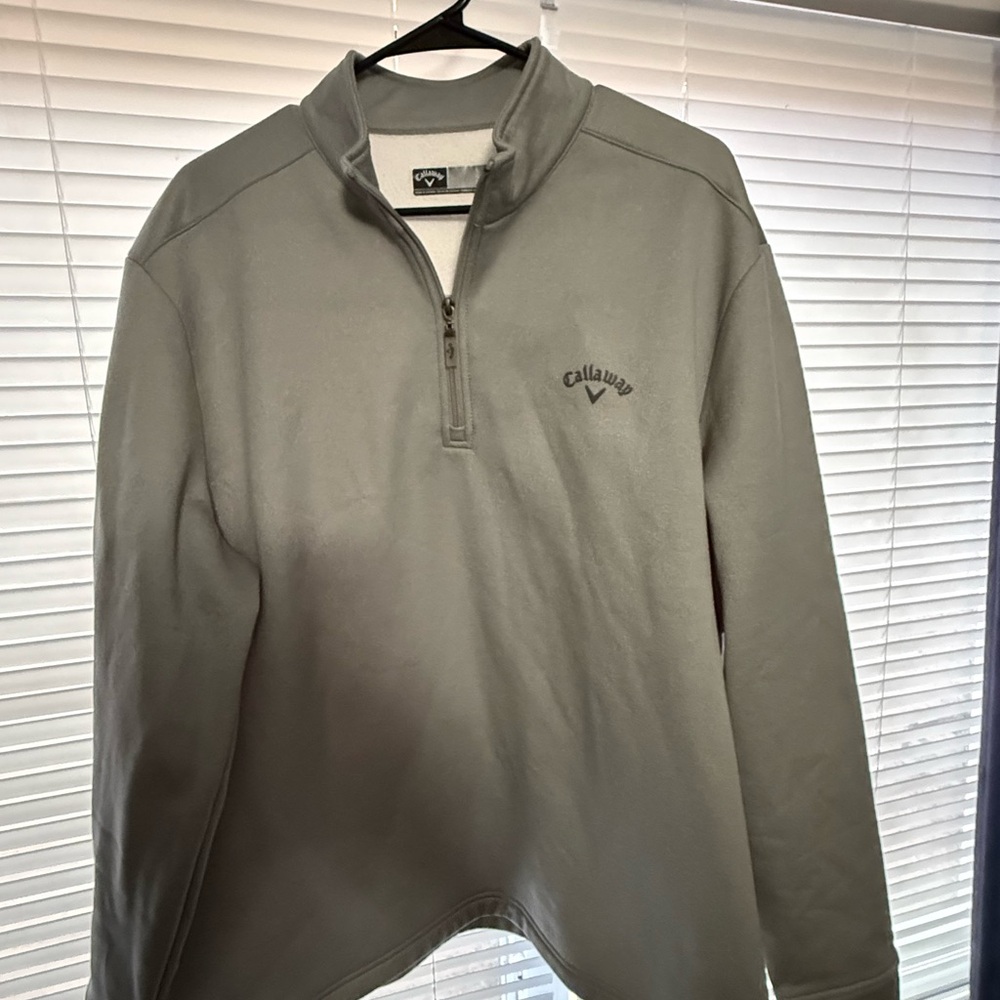 Callaway Men's Zip-Up Light Gray Sweater